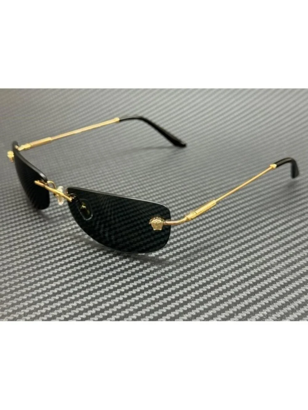New Versace Men Gold Sunglasses 60-18-135